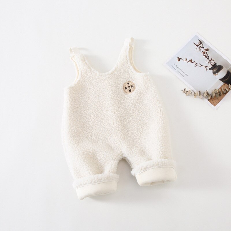 Herfst winter meisjes warme fleece overalls kinderen koreaanse overalls: 4t