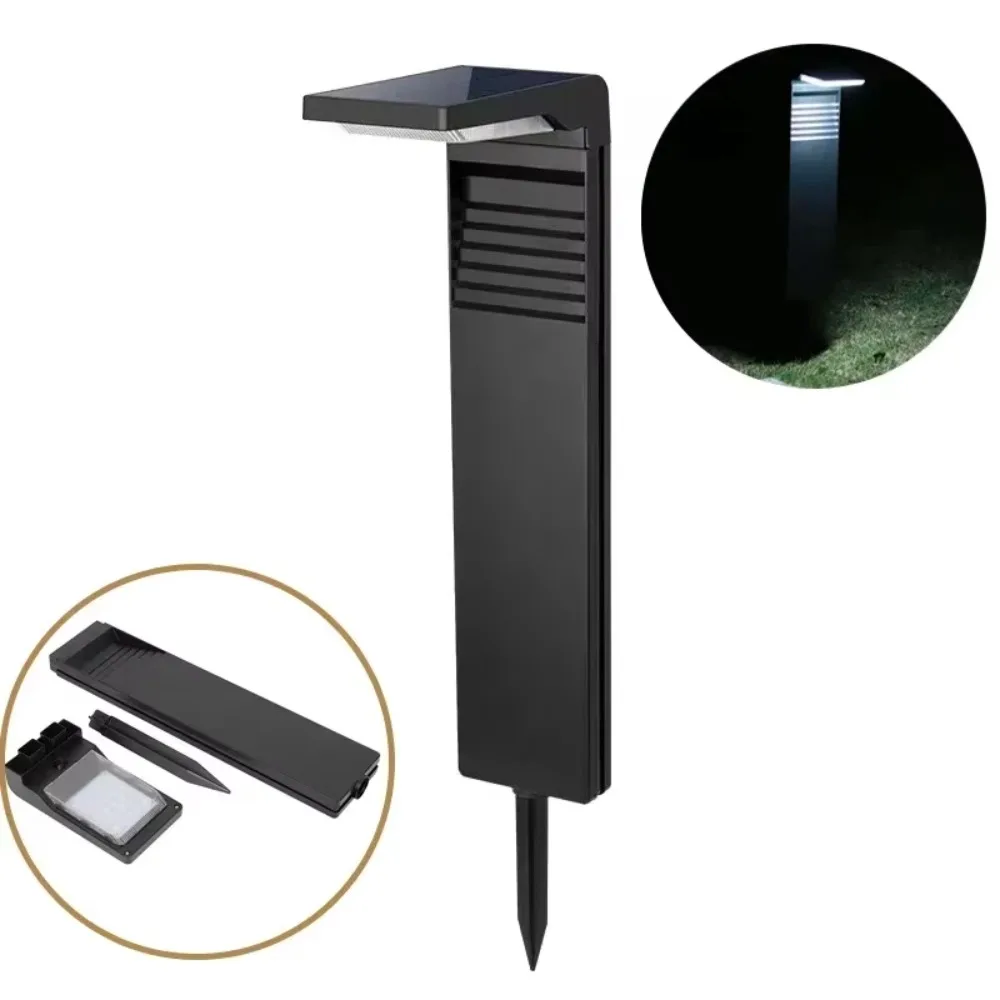 Solar-Rasenlampen für den Außenbereich, Gartenlampen, langlebige Kunststoff-Wegeleuchten, ideal für Außenbeleuchtung auf der Auffahrt, Rasen, Terrasse, Gehweg: changeable