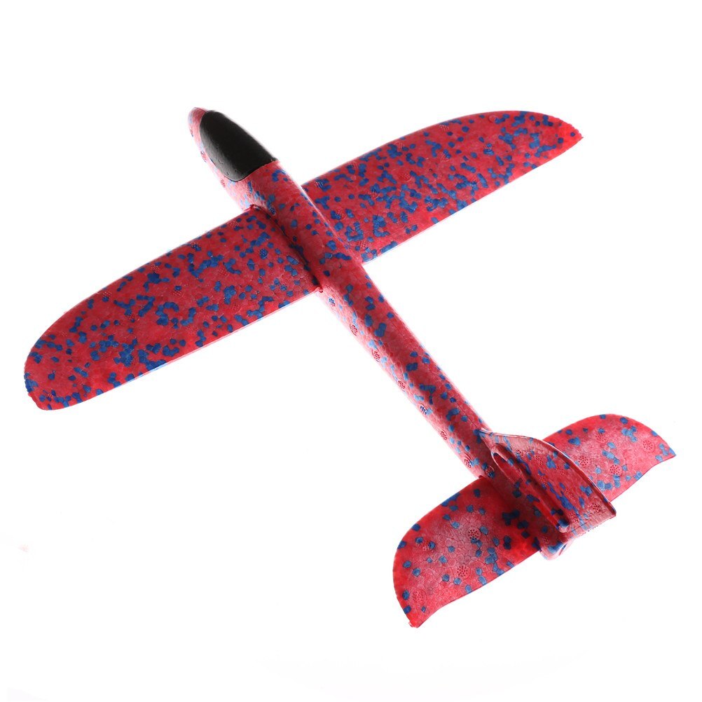 1PCS Hand Throw Foam Plane Toys Outdoor Launch Glider Airplane Kids Toy Free Fly Plane Toys Puzzle Model Jouet: 35cm rose