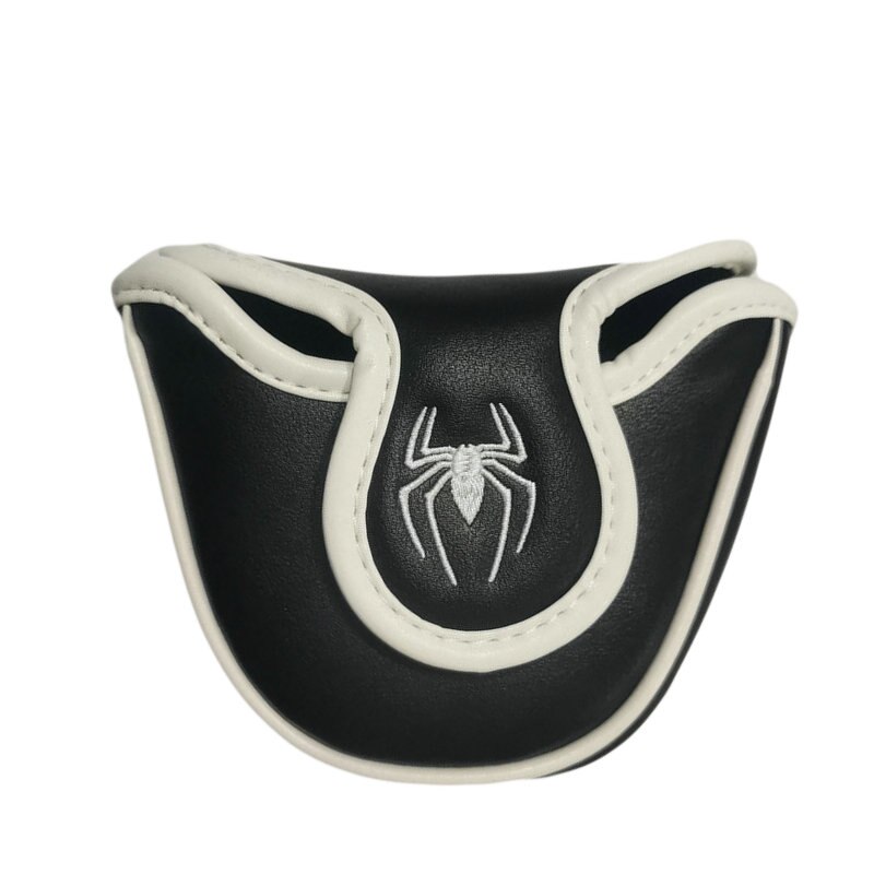 Putter Cover Golf Mallet Putter Head Cover Headcover PU Leather Spider Magnetic Closure