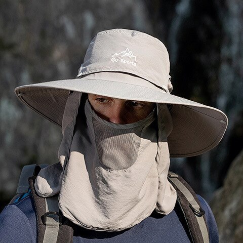 Novedad verano , gorras de senderismo Unisex para exterior, deportes al aire libre, pesca, senderismo, sombrero, solapa para cuello y rostro con protección Uv, gorra de Sol para hombre
