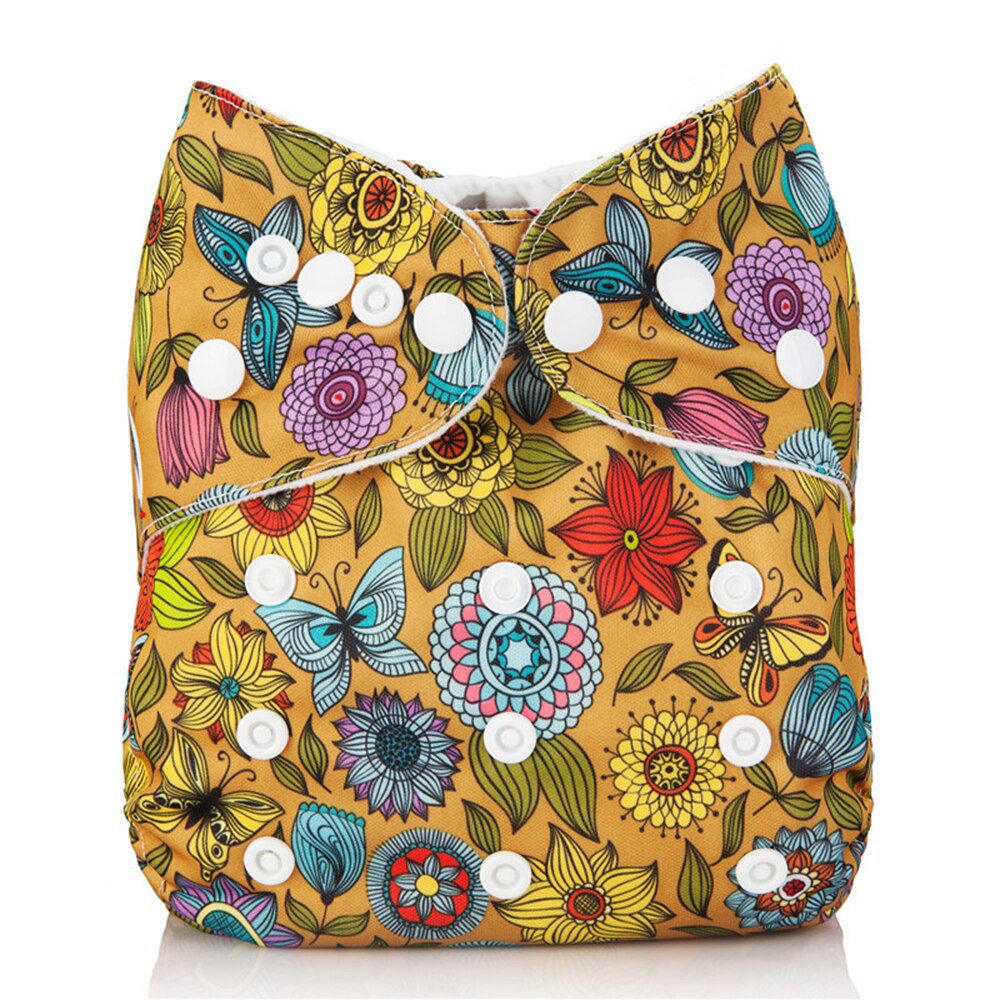 Baby återanvändbar tygblöja tvättbar tygblöja för unisex med 1pc blöjor av mikrofiberinsats: 1