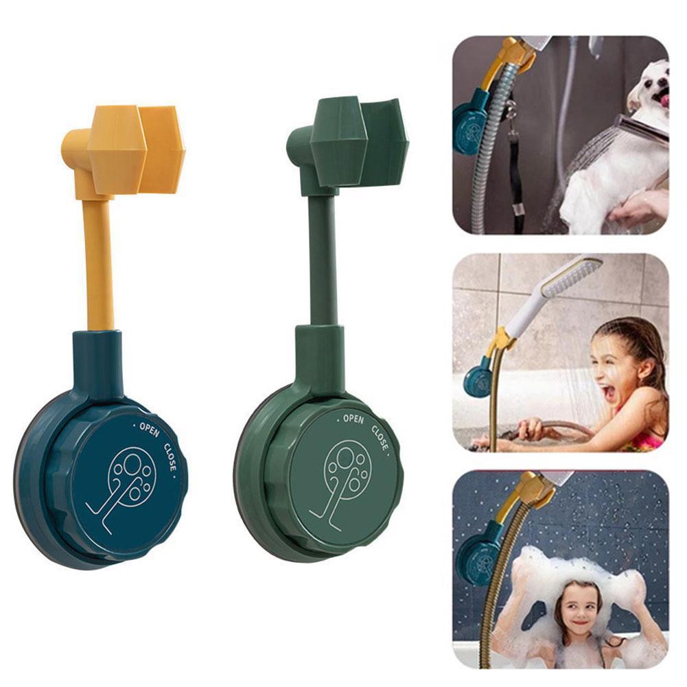 Adjustable Shower Bracket Suction Cup Shower Holder 360 Bathroom Universal Nozzle Stand Base Rotation Punch-free Bracket S0C2