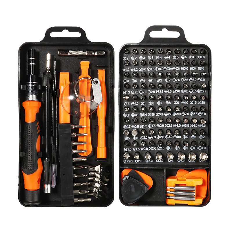 Skruvmejselsats magnetisk torx phillips hylsgängtapp utdragare borttagare skiftnyckel skruvmejsel bits borrsats multiverktyg handverktyg: Orange