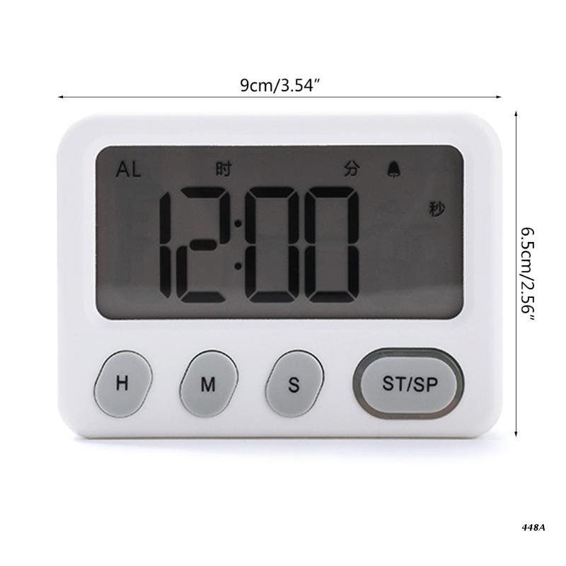 Kitchen Timer Countdown Up Magnetic Timer Clock 12/24 Hour Clock for Cooking