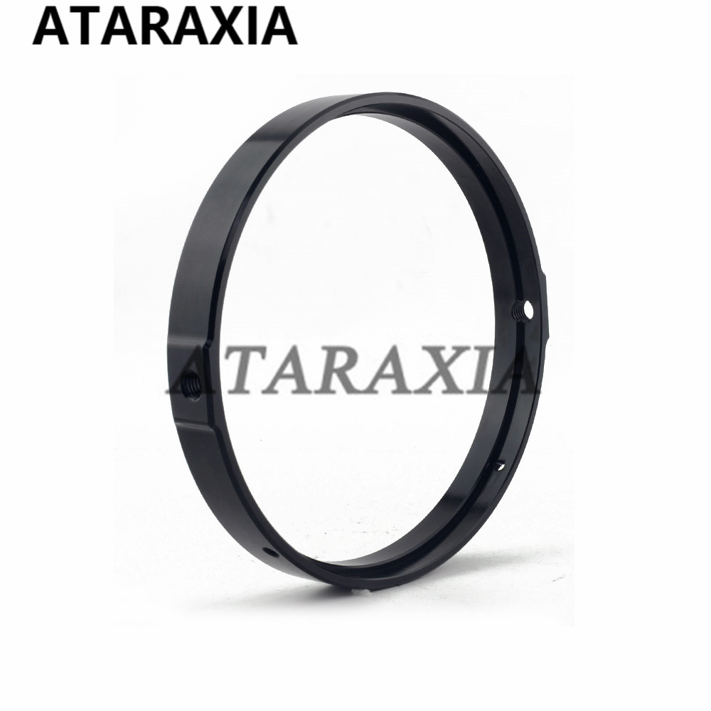 Adaptador de faro para motocicleta de 5,75 ", anillo de montaje para faro, embellecedor de faros LED, accesorios para motocicleta, soporte para faro: Blanco