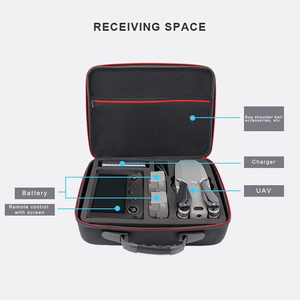 Storage Bag EVA Hard Shell Comfortable Portable Delicate Handbag Shoulder Pouch for DJI Mavic 2 Pro/Zoom Drone