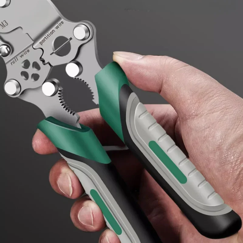 Elektriker Draht Crimper Schäler Zange Kabel Abisolieren multifunktionale Presse Zange Terminal Crimpen Brutto Seite Schneiden Werkzeug