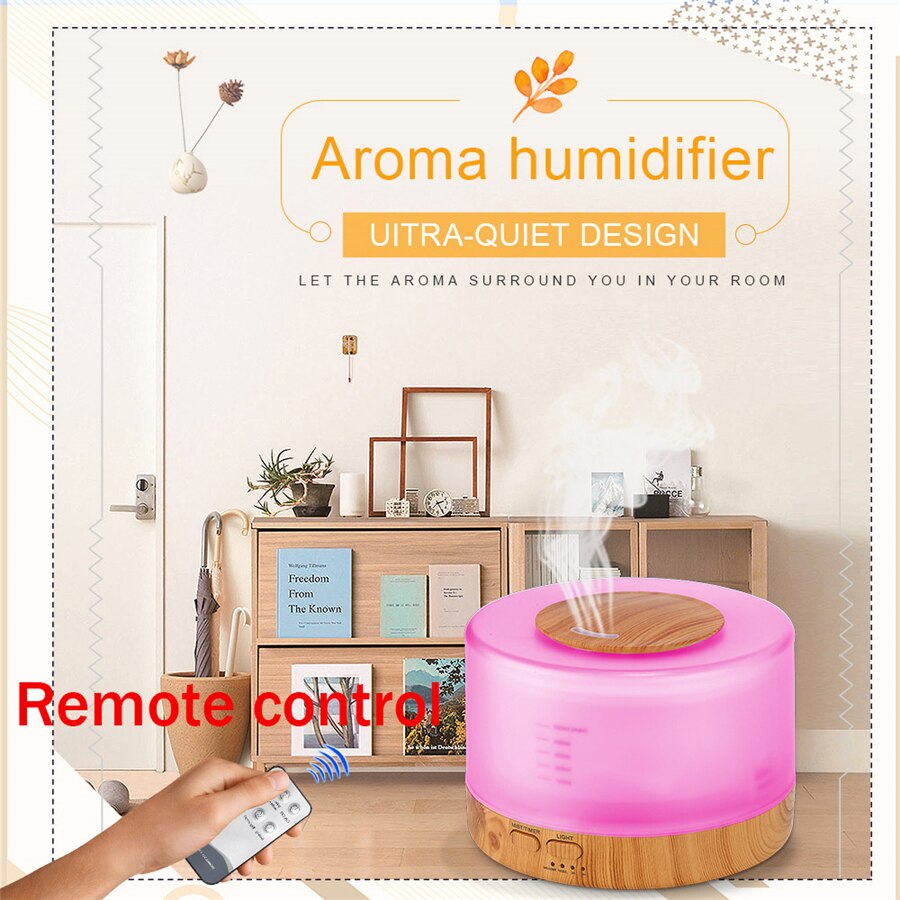 300Ml Aromatherapie Diffuser Luchtbevochtiger Met Led Nachtlampje Voor Thuis Kamer Ultrasone Cool Mist Aroma Essentiële Olie Diffuser