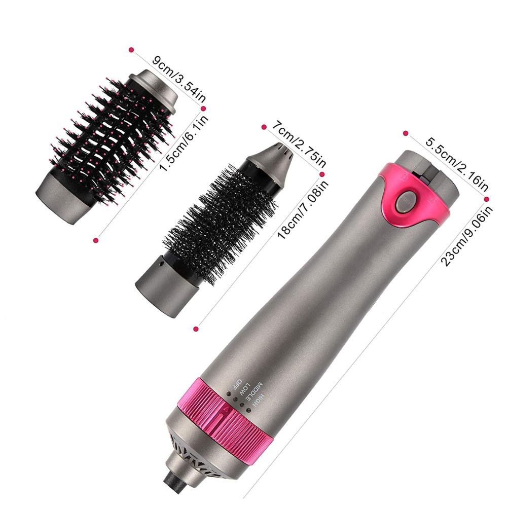 Hair Dryer and Volumizer for Women One Step Air Brush Hair Straightener Curler Comb Styler Salon TooI Blow Dryer Brush
