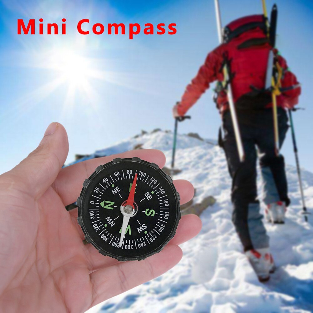 Portable Mini Precise Compass Practical Guider for Camping Hiking Navigation Survival Button Compass 45x45x11mm