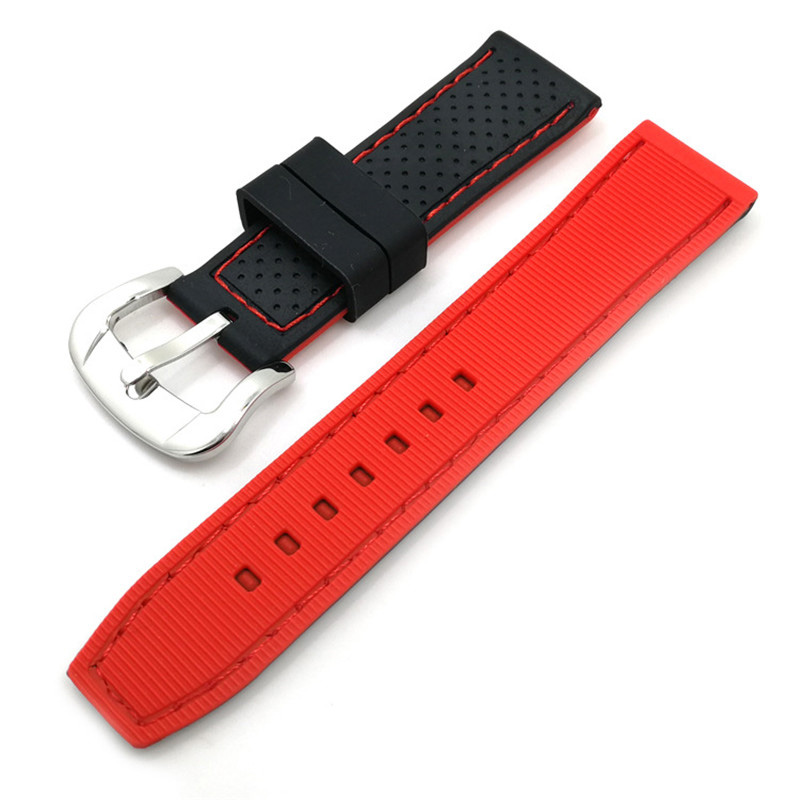 Genérico pulseira de silicone borracha pulseiras de relógio 20mm 22mm 24mm à prova dwaterproof água pulseira cinto acessórios