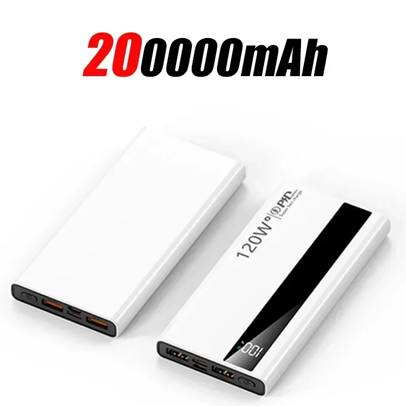 Xiaomi 500000 mAh 120 W Hoge Capaciteit PowerBank Super Snel Opladen Draagbare Externe Batterij Powerbank voor iphone Huawei 2025: Paars