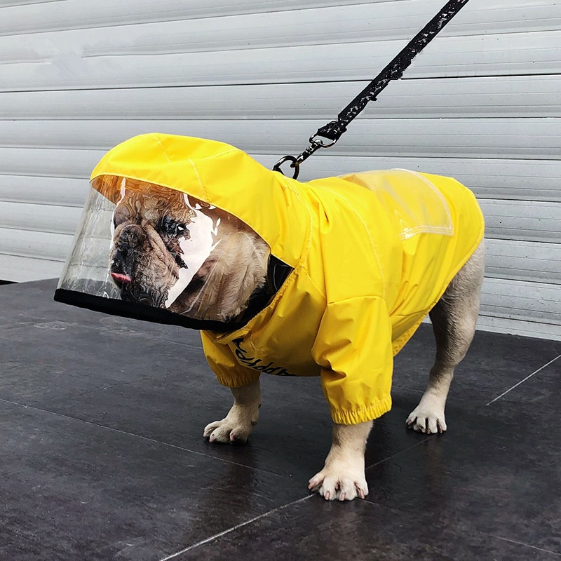 Hund regnfrakke mops tøj fransk bulldog tøj vandtæt frakke jakke tøj walisisk corgi kostume bulldog tøj