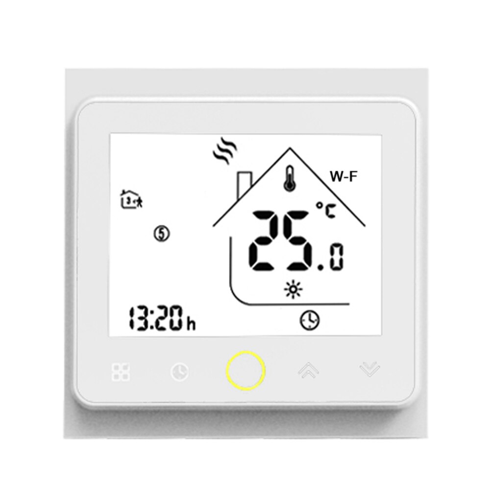 WiFi Smart Thermostat Home Programmable Temperature Controller for Water Floor Heating APP Voice Control Tuya ZigBee Gateway: White / BHT-002GAL ZigBee