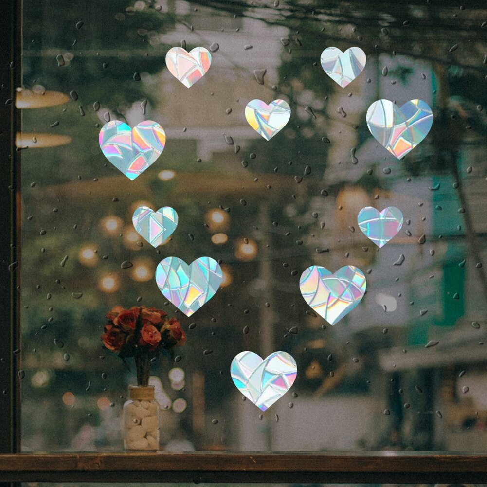 Rainbow Reflective Sticker Sun Light Catcher Window Stickers Refraction Decals Light Catching Glass Decoration Wall Stickers