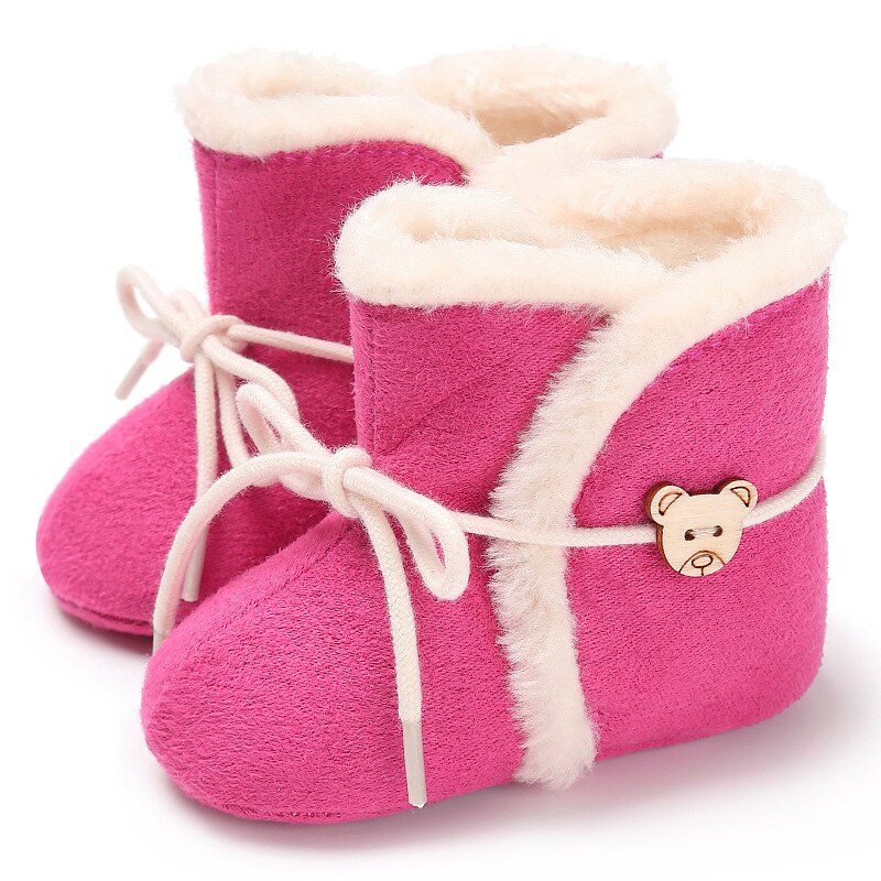 Solid Soft baby baby Meisje laarzen Pasgeboren Snekers Sneeuw Schoenen Peuter Warm Winter Cartoon Baby Laarzen Meisje Schoenen