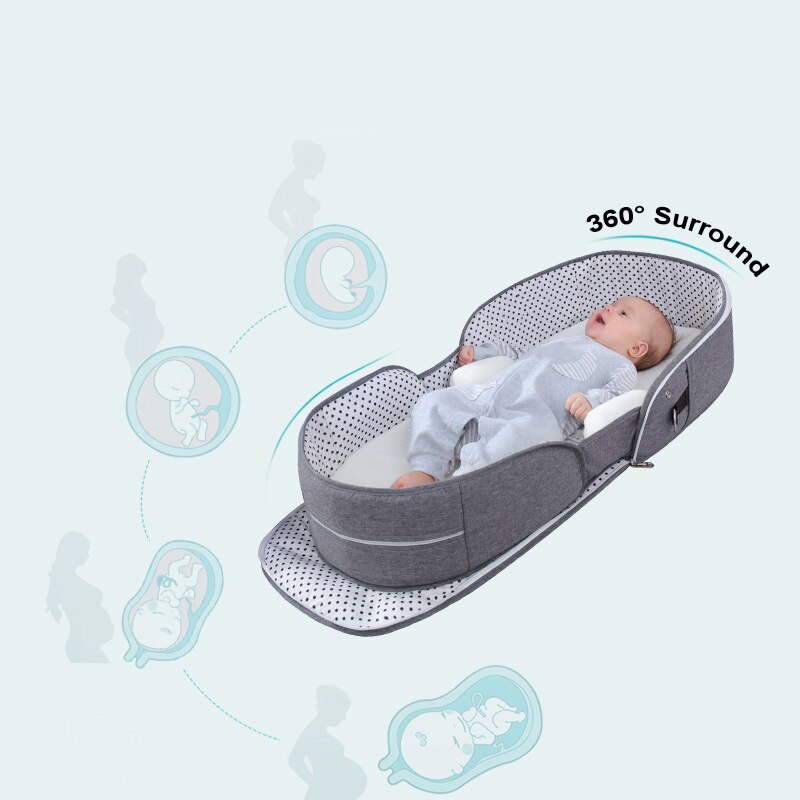 Bærbare krybber til baby seng åndbar bærbar sovende baby seng krybbe til baby multifunktionel rejse myg reden til nyfødte