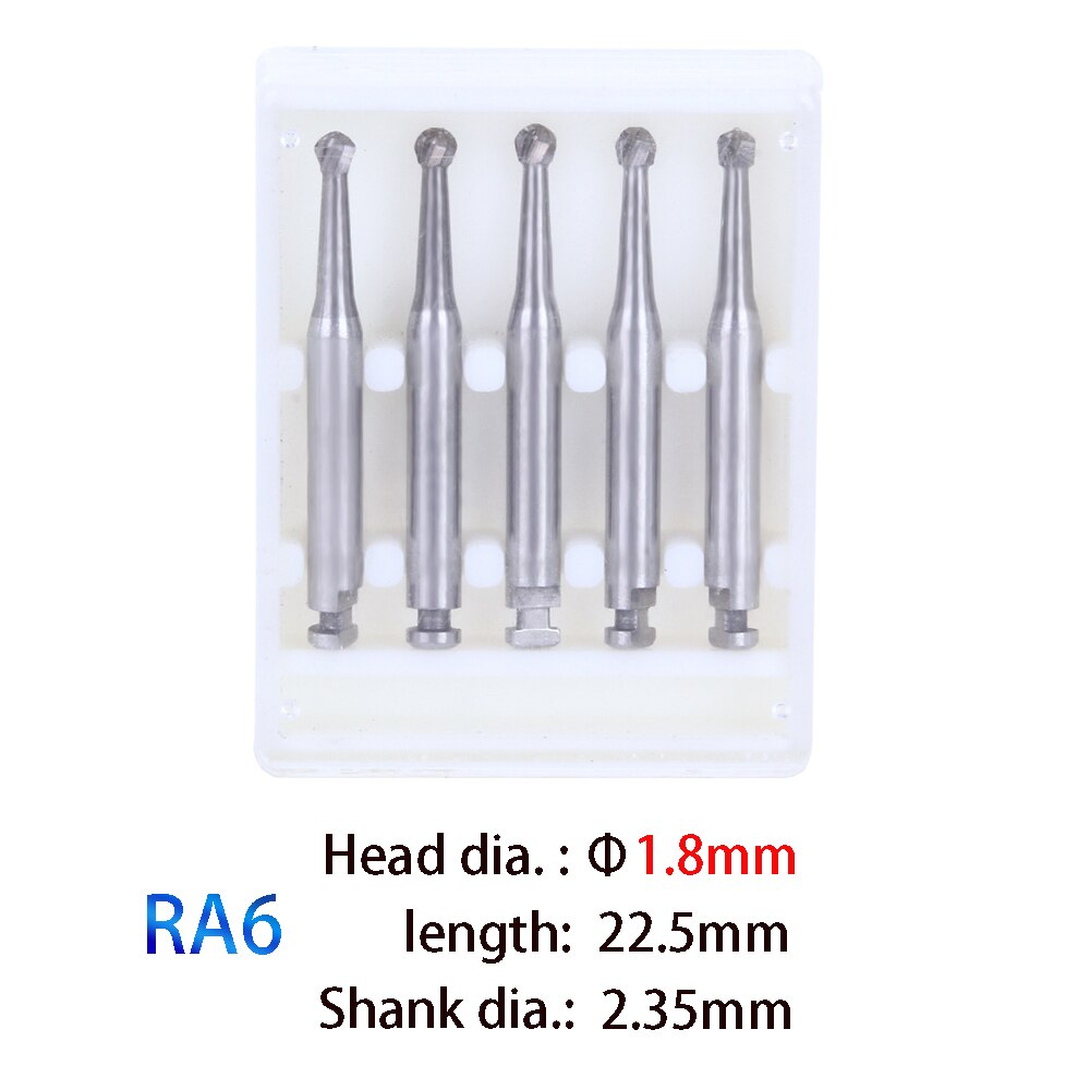 5 Pcs Dental product RA ronde bur Dental Lab Tungsten Carbide Burs lage snelheid Hardmetalen Burs RA bur: Paars