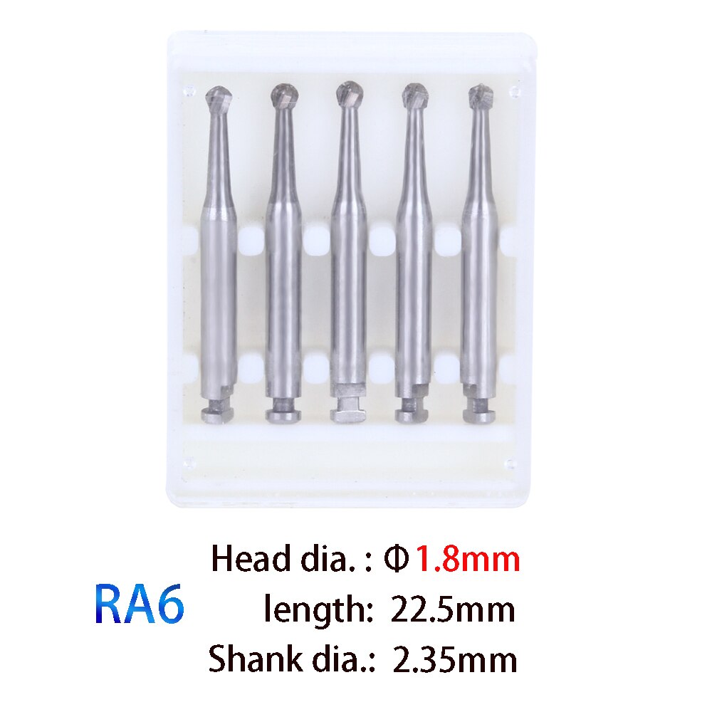 5 Pcs Dental product RA round bur Dental Lab Tungsten Carbide Burs low speed Tungsten Carbide Burs RA bur: Purple