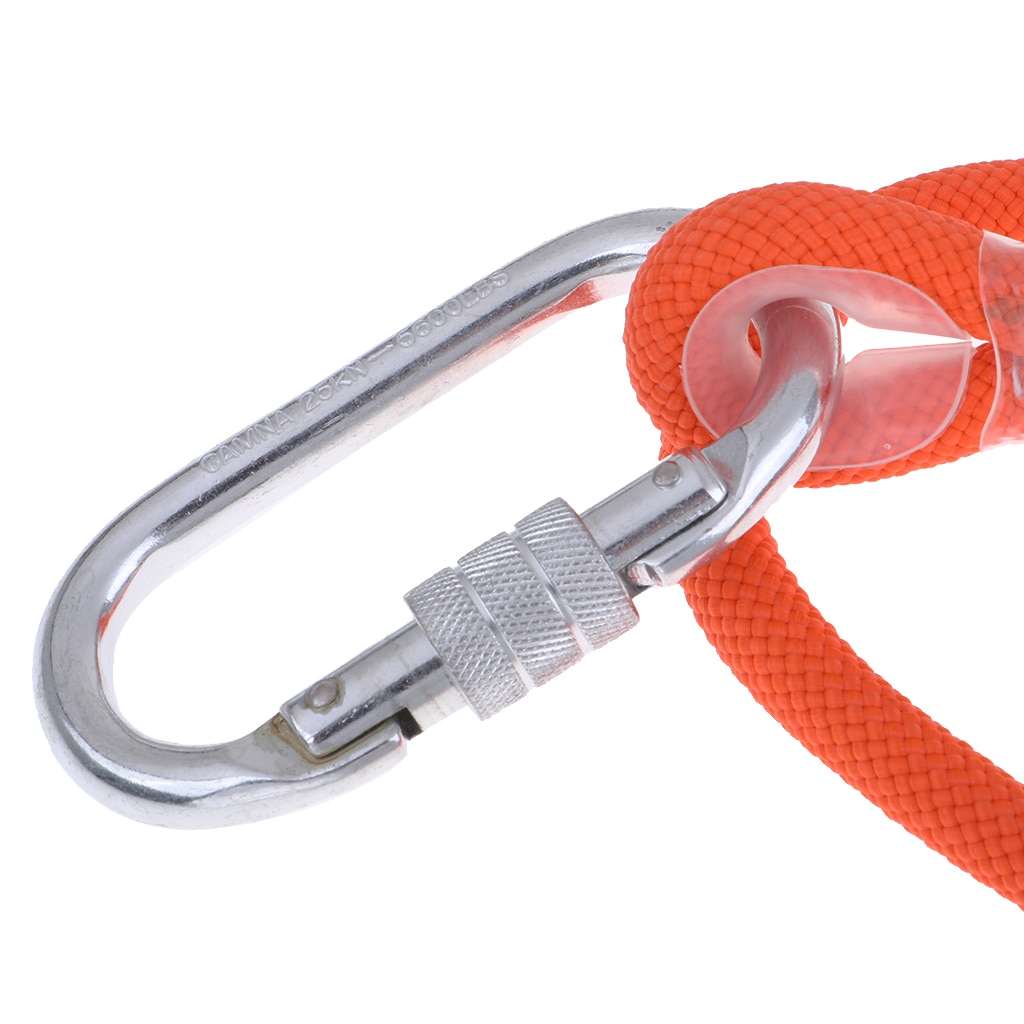 Safety Lanyard Outdoor Climbing Harness Belt Fall Protection Rope with Carabiners Single / Dual Leg Outdoor Climbing Accessories