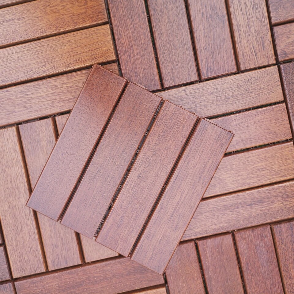 1pc Balkon Tegels Floor Decking Outdoor Carpet Tile For Outdoor And Floors Anticorrosive Balcony Garden Villa Wood Floor 30x30cm