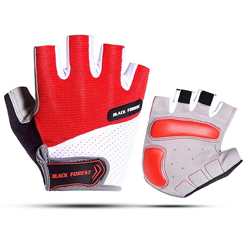 Ridning gym handskar tunga sport handskar halkfria dämpande vikt lyft handskar bodybuilding träning sport fitness handskar: Röd / Xl