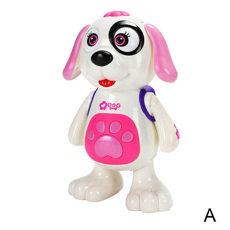 Juguete eléctrico para perro, música, baile ligero, caminar, Perro Robot: A