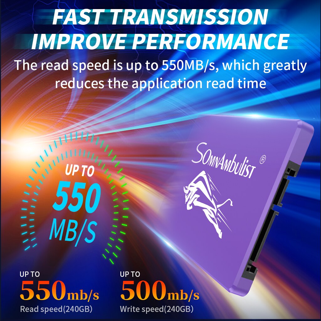 Disque dur ssd, sata 3, avec capacité de 60 go, 2.5 go, 240 go, 480 go, 2 to, pour ordinateur de bureau, pc portable