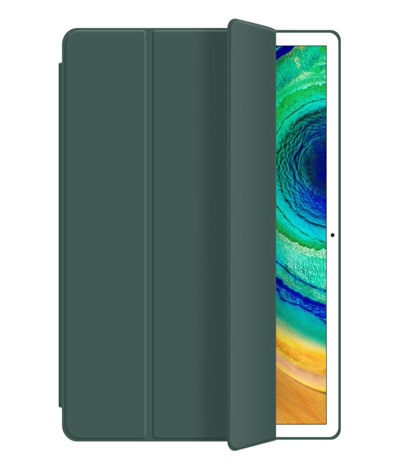 Caso inteligente para huawei mediapad m6 10.8 capa para huawei m6 10.8 "(pro) 2019 caso funda tablet suporte concha + filme caneta: dark green