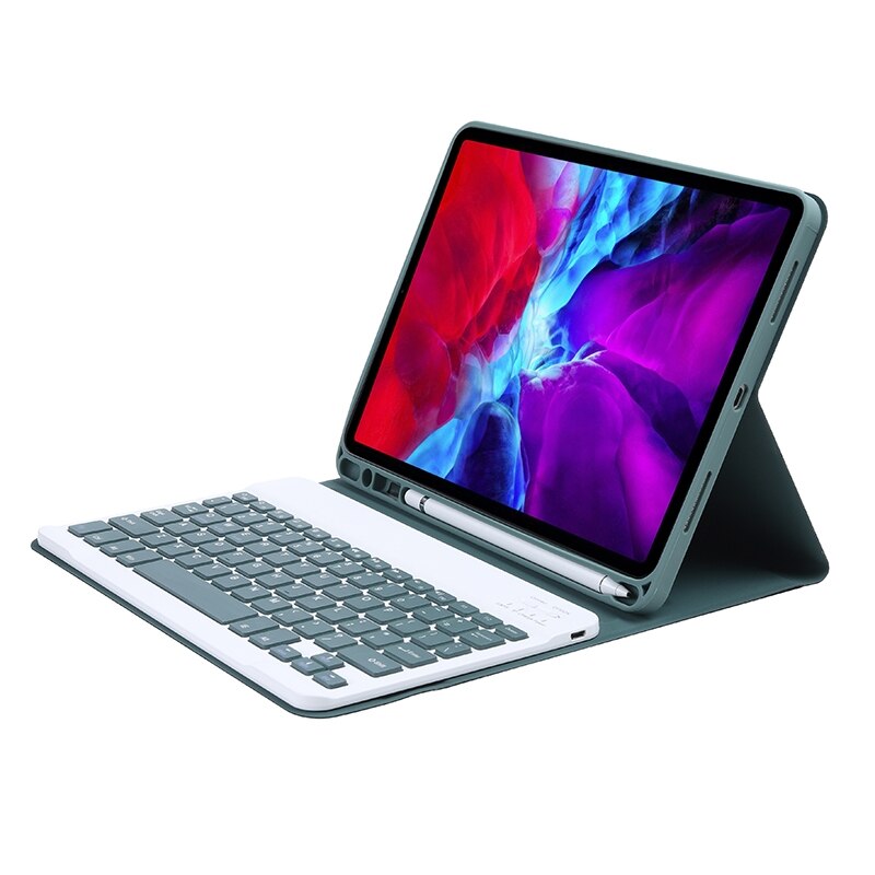 Generatie Bluetooth Wireless Tablet Keyboard Case Voor Ipad 11th Snoep Kleuren Met Stand &amp; Pen Slot Tablet Toetsenbord