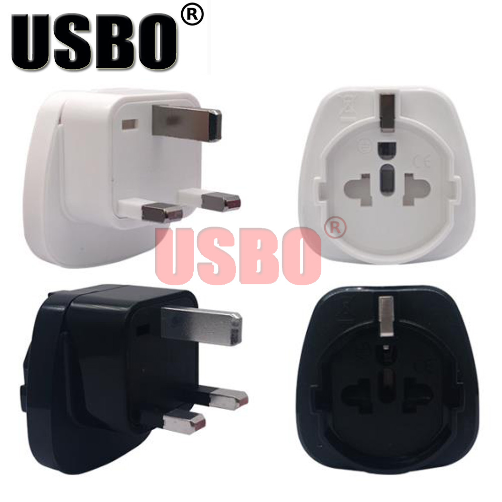 Black white universal 10A 250V British Grounding travel adaptor plug Hong Kong Singapore Malaysia embedded converter Type-I