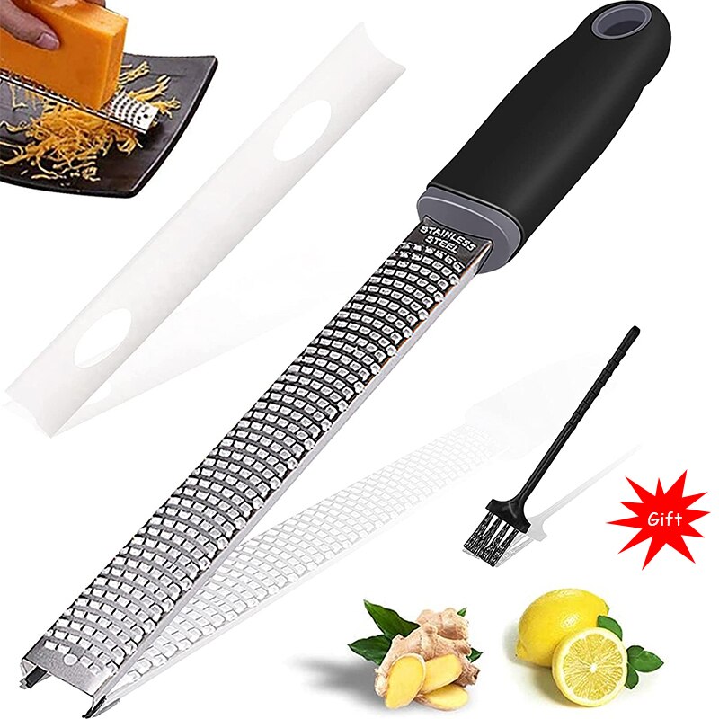 Stainless Steel Lemon Zester Fruit Peeler Cheese Zester Sharp Vegetable Cheese Shavings Planer for Parmesan Cheese Ginger Nutmeg