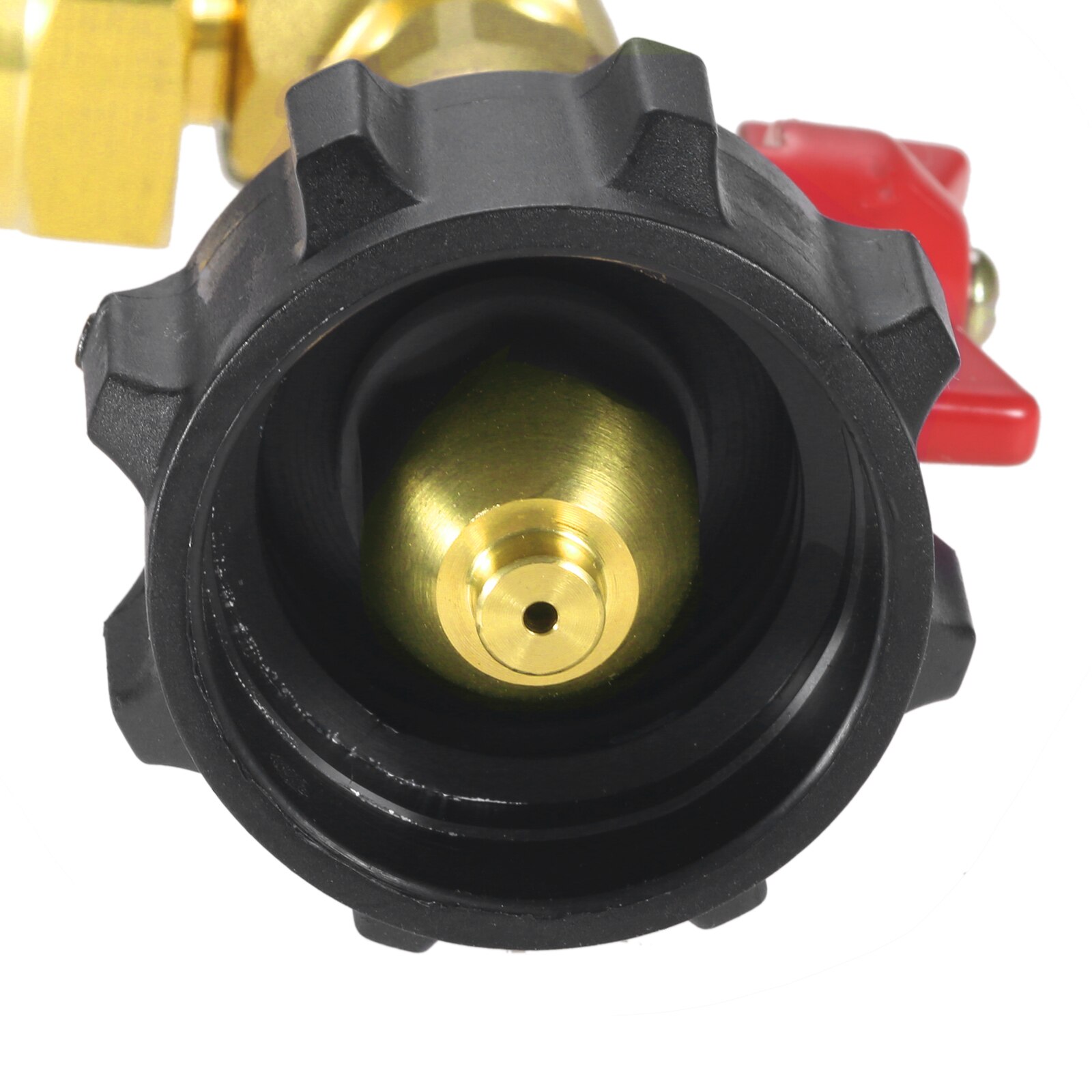 QCC1 Propane Refill Elbow Adapter Brass Regulator with ON-Off Control Valve LP Gas Refill Camping BBQ Grill 1LB Tank Cylinder