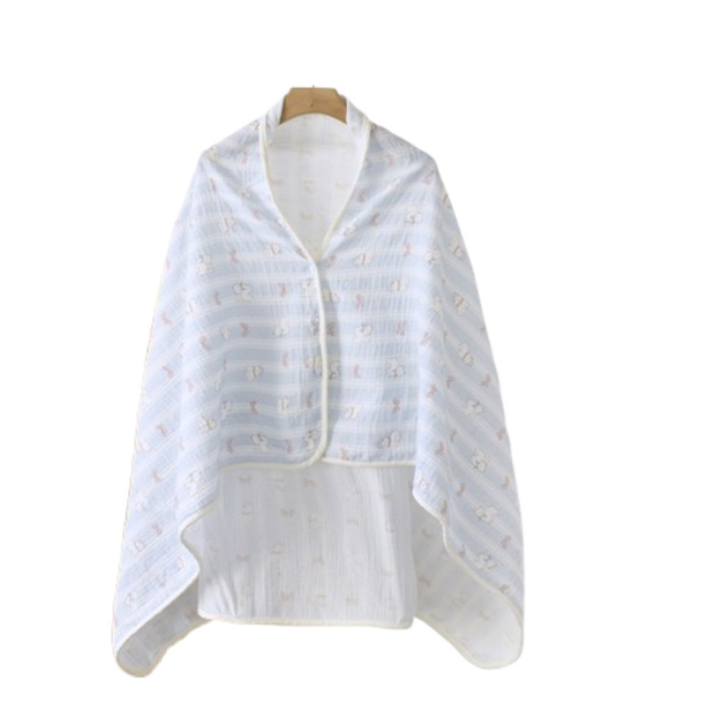 Bloemen bedrukte katoenen moeder Cape deken ademend warm houden borstvoedingshoes voedingshoes zachte outdoor voedingshanddoek: green