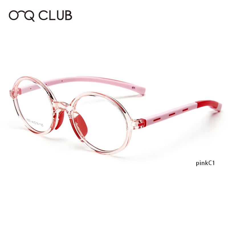 O-Q CLUB enfants lunettes myopie optique lunettes garçons filles Anti lumière bleue TR90 Silicone Flexible enfants lunettes montures 2501: Rouge