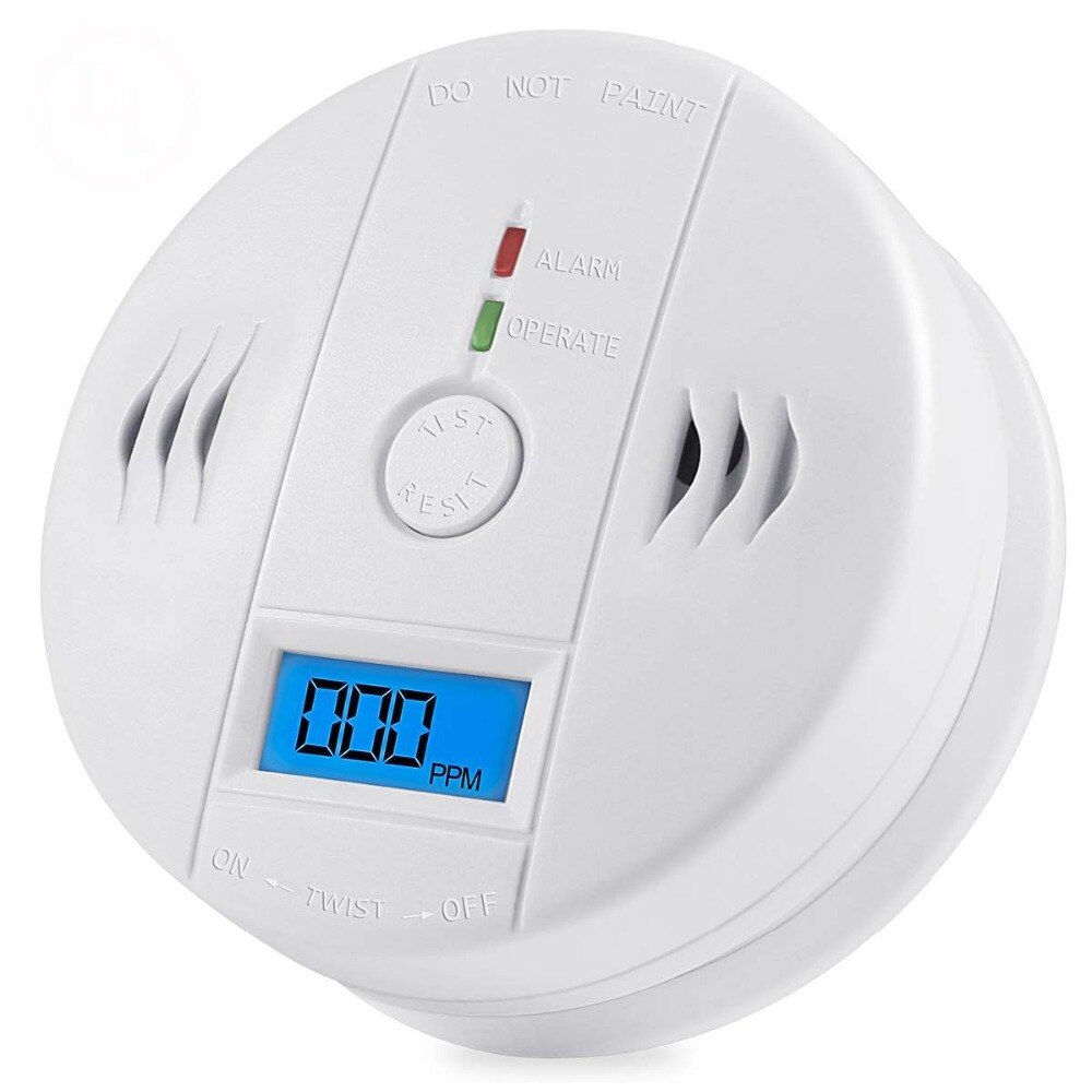 Home Security 85dB Warning High Sensitive LCD Photoelectric Independent CO Gas Sensor Carbon Monoxide Poisoning Alarm Detector