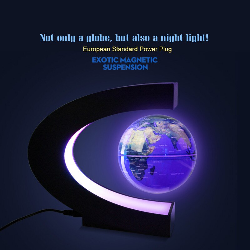 3 Inch Magnetic Levitation Globe Student School Teaching Equipment Night Light Globe UK US EU AU Plug