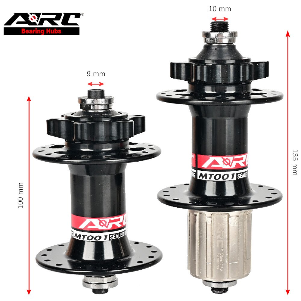 ARC Mountain Bike Hubs QR 90 Ring 32 36 Holes 8 9 10 11 12 Speed 100/135MM Aluminum Alloy MTB Bicycle Bearing Hub