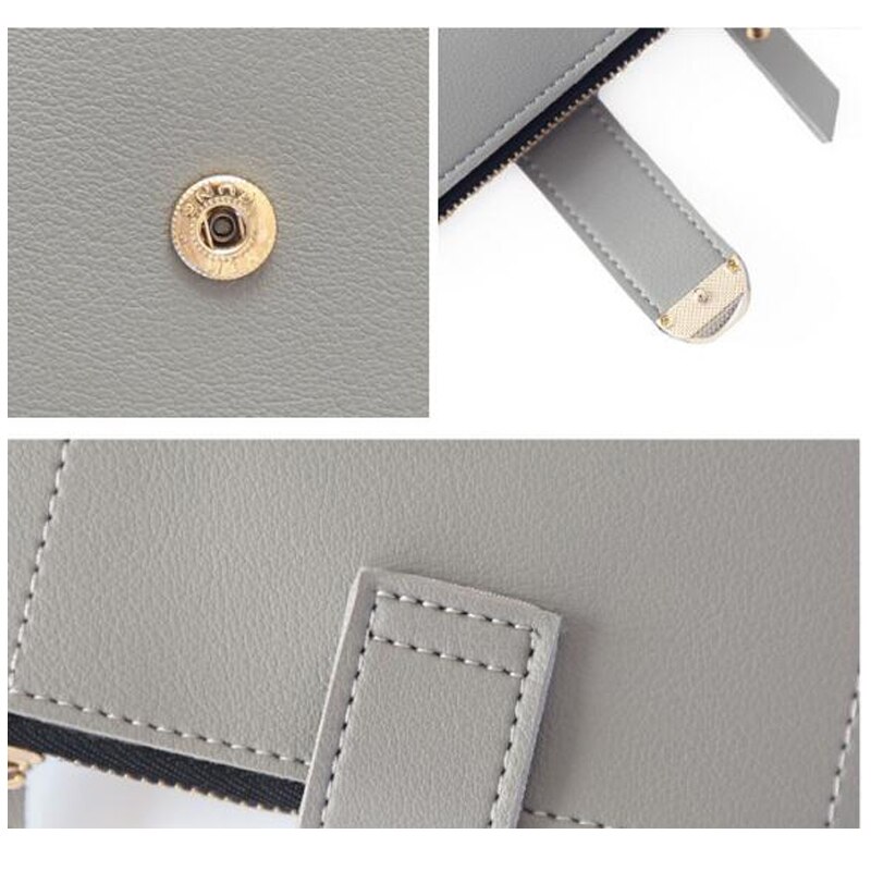 Portefeuille court femme de boucle pu cuir carte de crédit sac petite femme multi-carte offre spéciale pochette portefeuille
