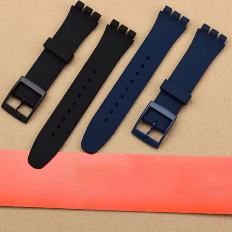 Accesorios de reloj para Swatch, correa de silicona con hebilla de 17mm y 19mm, correa de goma, correa deportiva para hombres y mujeres, correa de reloj de 20mm