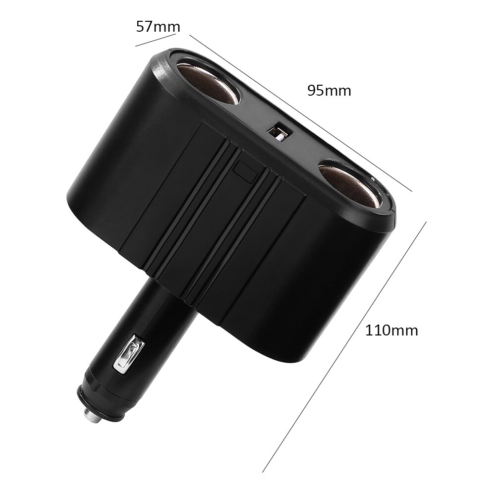 V16 HD Car Cigarete Lighter 80W 2 Way 12V 24V Socket Splitter 3.5A USB Charger for Outdoor Personal Car Accessories