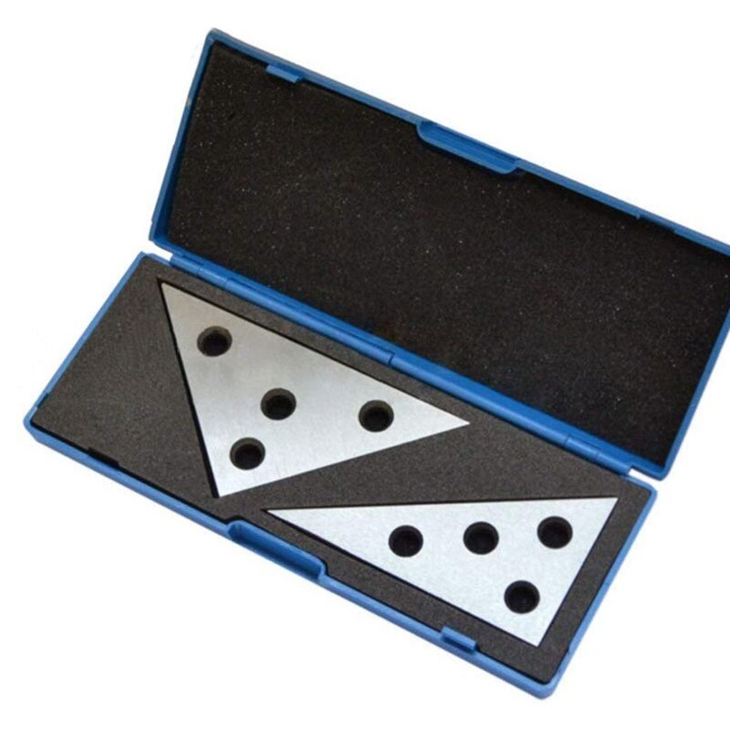 Angle Block Set with Storage Case 30-60-90 &amp; 45-45-90 Precision +/- 20 Seconds Machinist Tool 2 Piece Set Durable