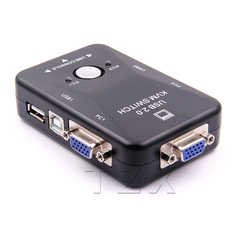 Newest USB KVM Switch Switcher 2 Port VGA SVGA Switch Box USB 2.0 Mouse Keyboard 1920*1440 Switch