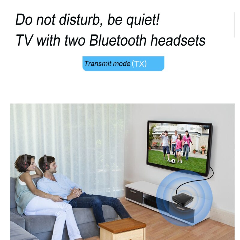 Aixxco Bluetooth Zender Audio Receiver Stereo Bluetooth 5.0 2-In-1 Zender Ontvanger