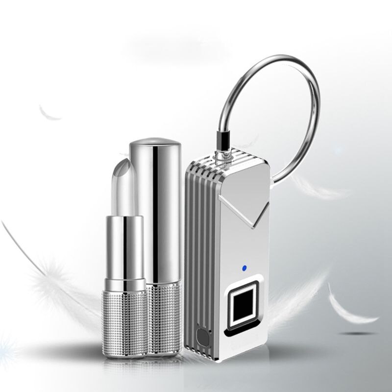 Outdoor Rechargeable Smart Keyless Fingerprint Lock Top Security Fingerprint Padlock For Travel Bags Luggage Suitcase Backpack