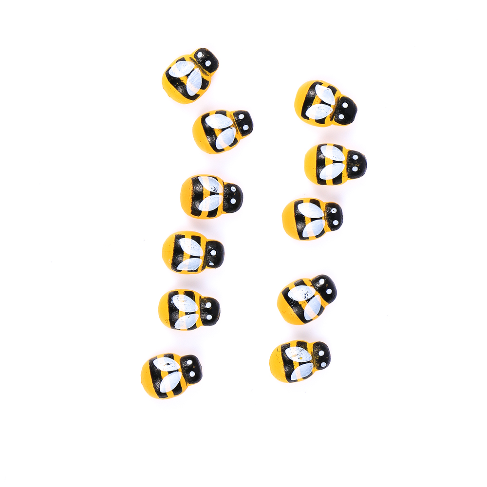 100Pcs Mini Bee Stickers Animal Scrapbooking Decorative Craft Sticker Wooden 3D Scrapbooking Stamping Home Decor