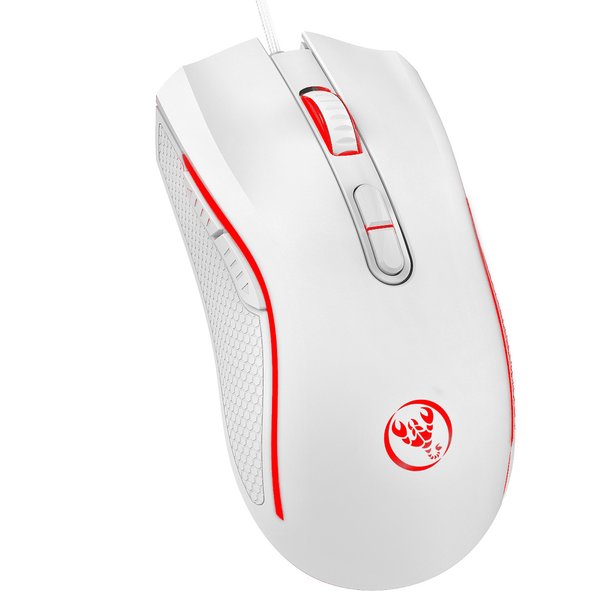 HXSJ colorful luminous gaming mouse e-sports wired mouse dpi four levels adjustable 3200dpi