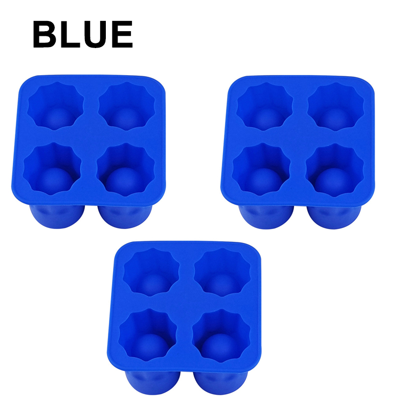 Ice Cup Cube Tray Mold Makes Shot Glasses Ice Mould Novelty Ice Cube Tray Summer Drinking Tool Ice Shot Glass Mold: Blue