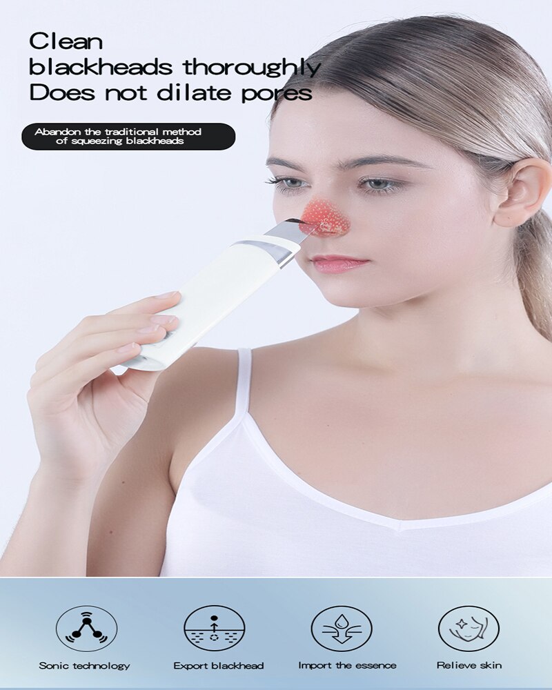 K·SKIN Blackhead Cleanser Remove Dead Skin Ultrasonic Technology Can Remove Pore Pollution Clean Face Facial Lift Easy To Carry